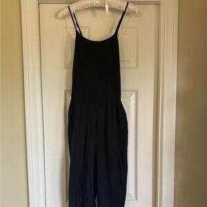 Commune Black Cotton Jumpsuit